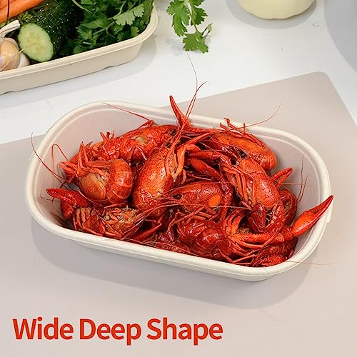 AICHEF 32 oz Paper Meal Prep Containers with Lids 50 Pack - My Kitchen Products