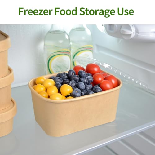AICHEF 35 oz Paper Food Containers 50 Pack for Meal Prep and Food Storage - My Kitchen Products