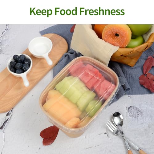 AICHEF 35 oz Paper Food Containers 50 Pack for Meal Prep and Food Storage - My Kitchen Products