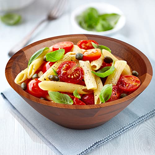 AIDEA Acacia Wooden Serving Bowls, 7 Inch Set of 4 for Salad, Soup, Noodle and More - My Kitchen Products