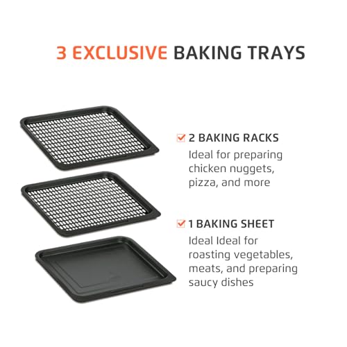Air Fryer Oven 1800W, 12.7QT Capacity, Touchscreen Panel, Automatic Shut-Off, Toaster + Airfryer – Black & Stainless Steel – Mondial - My Kitchen Products