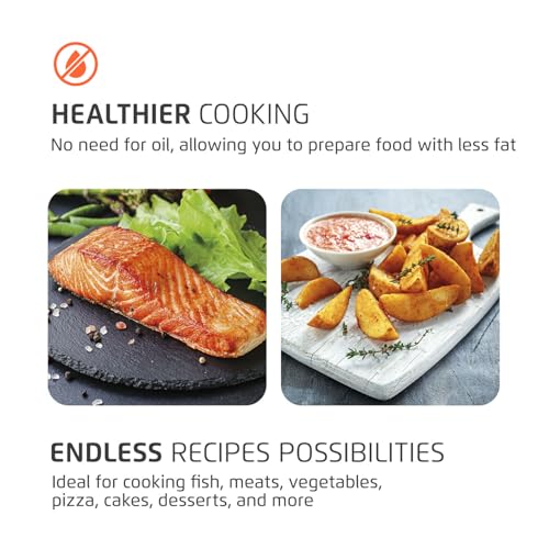Air Fryer Oven 1800W, 12.7QT Capacity, Touchscreen Panel, Automatic Shut-Off, Toaster + Airfryer – Black & Stainless Steel – Mondial - My Kitchen Products