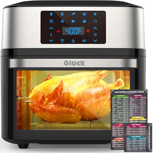 Air Fryer Oven Large 20 QT, 10-in-1 Toaster Oven Air Fryer Combo with Window for Family, Airfryer Oven with Rotisserie, 3 Dehydrating Racks - My Kitchen Products