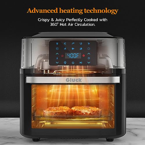 Air Fryer Oven Large 20 QT, 10-in-1 Toaster Oven Air Fryer Combo with Window for Family, Airfryer Oven with Rotisserie, 3 Dehydrating Racks - My Kitchen Products