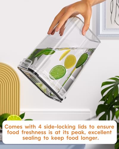 Airtight Food Storage Containers with Lids, 24 PCS Kitchen and Pantry Organization Canisters, BPA-Free, PVC-Free, Food-grade Plastic Leak-proof Jars for Cereal, Flour, Sugar, Extra 24 Labels & Marker - My Kitchen Products