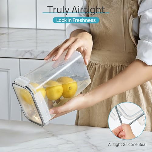 Airtight Food Storage Containers with Lids, Vtopmart 24 pcs Plastic Kitchen and Pantry Organization Canisters for Cereal, Dry Food, Flour and Sugar, BPA Free, Includes 24 Labels，Black - My Kitchen Products