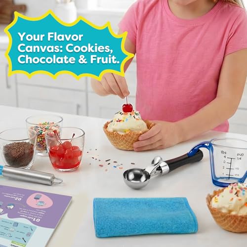 Aizweb Ice Cream Maker for Kids-Science Kits to Make Your Own Ice Cream | STEM Educational Food Science Experiments,Birthday Gifts for Boys&Girls Ages 5–14 | Includes Visual Recipes,Scoop,Cans&Whisks - My Kitchen Products