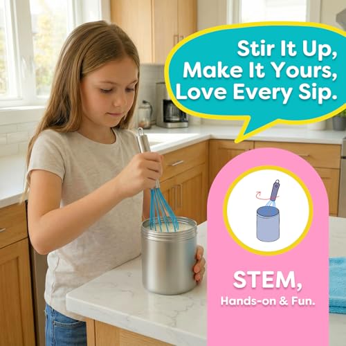 Aizweb Ice Cream Maker for Kids-Science Kits to Make Your Own Ice Cream | STEM Educational Food Science Experiments,Birthday Gifts for Boys&Girls Ages 5–14 | Includes Visual Recipes,Scoop,Cans&Whisks - My Kitchen Products