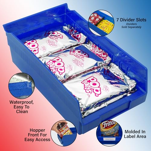Akro-Mils 30130 Plastic Shelf Bins, Heavy Duty Storage Bins for Garage, Closet, and Drawer Organization, 12" x 6-1/2" x 4", Red, 12-Pack - My Kitchen Products