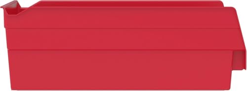 Akro-Mils 30130 Plastic Shelf Bins, Heavy Duty Storage Bins for Garage, Closet, and Drawer Organization, 12" x 6-1/2" x 4", Red, 12-Pack - My Kitchen Products