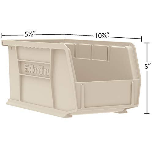 Akro-Mils 30230 AkroBins Plastic Storage Bins, Space-Saving Stackable Bins for Garage, Pantry, Craft Organization, 10.5 "L x 5.5 "W x 5"H, Blue, 12-Pack - My Kitchen Products