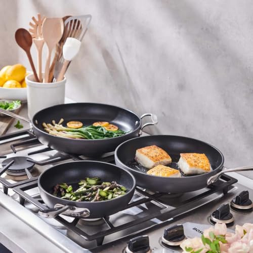 All-Clad Black Nonstick 12-Inch Skillets Set of 3, 834, 1034, 1234 - My Kitchen Products