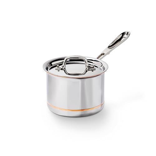 All-Clad Copper Core 5-Ply Stainless Steel Sauce Pan 2 Quart Induction Oven Broiler Safe 600F Pots and Pans, Cookware Silver - My Kitchen Products