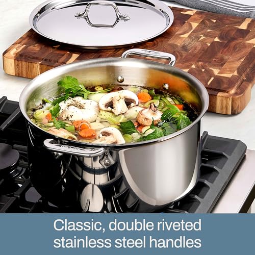All-Clad D3® Stainless Steel 10 Piece Cookware Set- Made in USA- Includes Frying Pans, Saucepan, Sautépan, Stockpot - Professional Grade -Oven Safe & Induction Compatible - My Kitchen Products