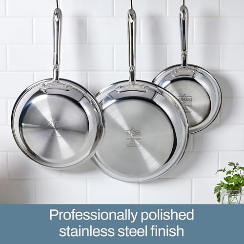 All-Clad D3® Stainless Steel 10 Piece Cookware Set- Made in USA- Includes Frying Pans, Saucepan, Sautépan, Stockpot - Professional Grade -Oven Safe & Induction Compatible - My Kitchen Products