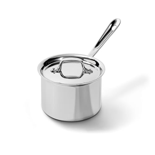 All-Clad D3® Stainless Steel 2 Quart Sauce Pan With Lid- Made in the USA- The Original Bonded Professional Cookware- Oven Safe & Induction Compatible - My Kitchen Products