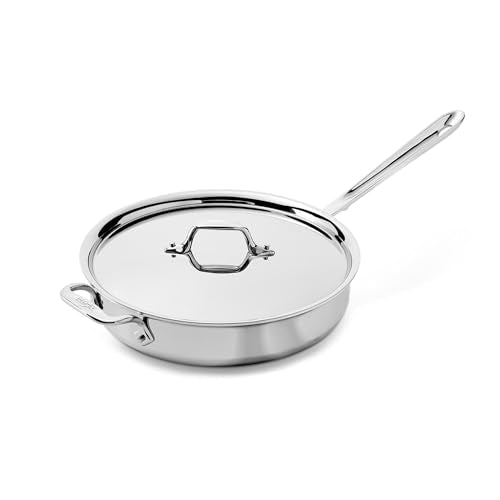 All-Clad D3® Stainless Steel 3 Quart Saute Pan Covered- Made in the USA- The Original Bonded Professional Cookware- Oven Safe & Induction Compatible - My Kitchen Products