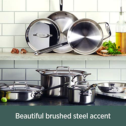 All-Clad D5 5-Ply Brushed Stainless Steel Stockpot 8 Quart Induction Oven Broiler Safe 600F Pots and Pans, Cookware Silver - My Kitchen Products