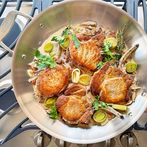 All-Clad D5® Stainless Steel Core 14 Inch Frying Pan Covered - Made in the USA - The Upgrade for Supremely Even Heat- Oven Safe & Induction Compatible Cookware - My Kitchen Products