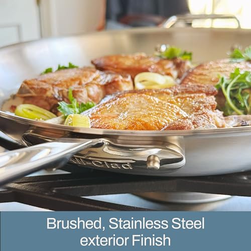 All-Clad D5® Stainless Steel Core 14 Inch Frying Pan Covered - Made in the USA - The Upgrade for Supremely Even Heat- Oven Safe & Induction Compatible Cookware - My Kitchen Products
