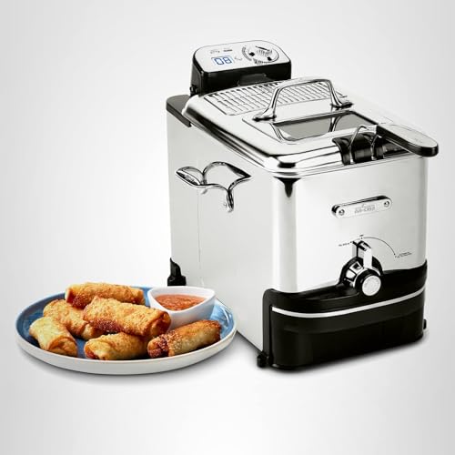 All-Clad Electric Deep Fryer with Basket and Lid, Stainless Steel Deep Fryer for Home Use, 1700W, Dishwasher Safe - My Kitchen Products