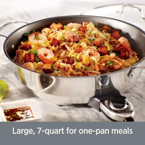 All-Clad Electrics Stainless Steel and Nonstick Surface Skillet 7 Quart 1800 Watts Temp Control, Cookware, Pots and Pans, Oven, Broil, Dishwasher Safe - My Kitchen Products