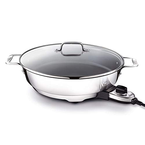 All-Clad Electrics Stainless Steel and Nonstick Surface Skillet 7 Quart 1800 Watts Temp Control, Cookware, Pots and Pans, Oven, Broil, Dishwasher Safe - My Kitchen Products