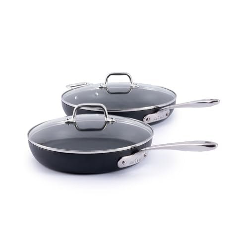 All-Clad HA1 Expert Cookware, Nonstick 2 Piece Fry Set with Lids, 10 & 12 inch - My Kitchen Products