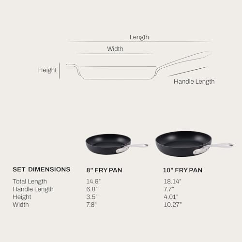 All-Clad HA1 Expert Hard Anodized Nonstick Fry Pan 2 Piece Set, 8" & 10" Induction, Oven Safe 500F, Kitchen Frying Pans, Skillets, Ergonomic Handle, Premium Cookware, Dishwasher Safe, Black - My Kitchen Products