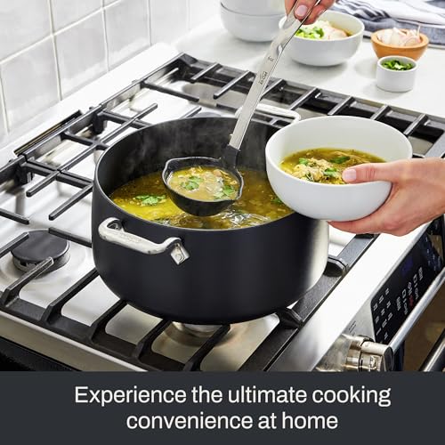 All-Clad HA1 Expert Hard Anodized Nonstick Stock Pot with Lid (8 Qt) For Pasta, Soup, Dishwasher-Safe, Oven-Safe Up to 500°F Compatible with All Stovetops (Gas, Electric & Induction) - Black - My Kitchen Products