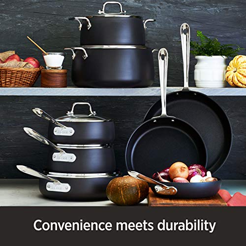 All-Clad HA1 Hard Anodized Nonstick Chef's Pan,12 Inch Induction Oven Broiler Safe 500F, Lid Safe 350F Pots and Pans, Cookware Black - My Kitchen Products