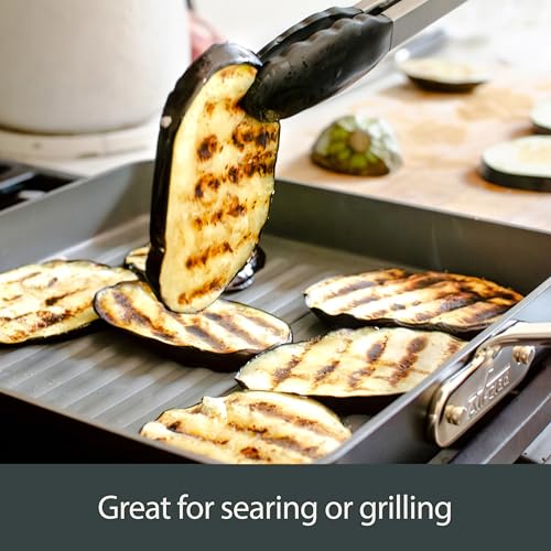 All-Clad HA1 Hard Anodized Nonstick Grill 11x11 Inch Oven Safe 350F Pots and Pans, Cookware Black - My Kitchen Products