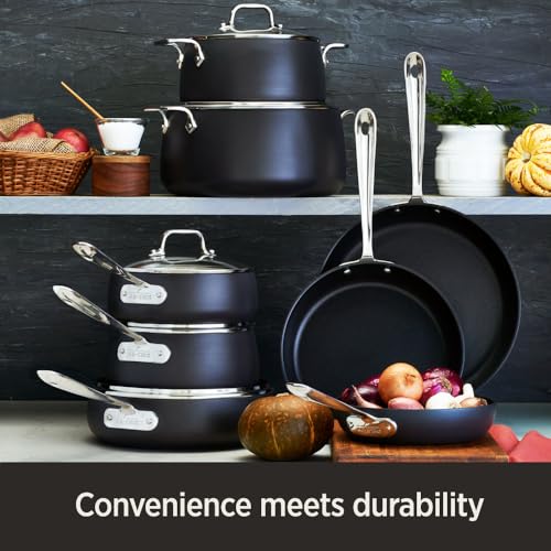 All-Clad HA1 Hard Anodized Nonstick Roaster and Nonstick Rack 13x16 Inch Oven Broiler Safe 500F Roaster Pan, Pots and Pans, Cookware Black - My Kitchen Products