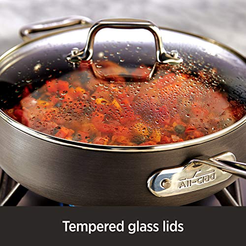 All-Clad HA1 Hard Anodized Nonstick Stockpot 8 Quart Induction Oven Broiler Safe 500F, Lid Safe 350F Pots and Pans, Cookware Black - My Kitchen Products