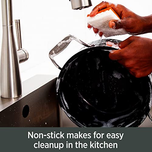All-Clad HA1 Hard Anodized Nonstick Stockpot, Multi-Pot with Strainer 6 Quart Oven Broiler Safe 500F Strainer, Pasta Strainer with Handle, Pots and Pans Black - My Kitchen Products