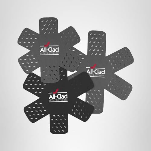 All-Clad Premium Cookware Protectors: Pot and Pan Protectors for Kitchen Organization - Perfect for Cast Iron, Steel, or Glass, (3-Piece), Black/Grey - My Kitchen Products