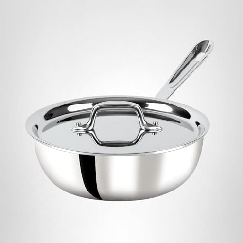 All-Clad Saucier Pan, 2-Quart,4212,White - My Kitchen Products