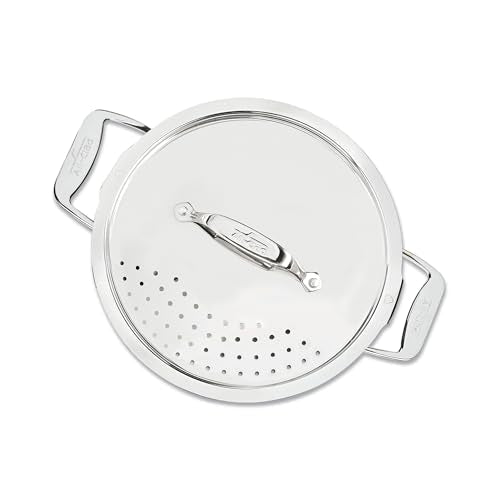 All-Clad Simply Strain Stainless Steel Multipot with Straining Lid, 6-Quart, Induction, Oven Broiler Safe 600F, Strainer, Pasta Strainer with Handle, Steamer Pot, Cookware, Home, Pots and Pans, Silver - My Kitchen Products