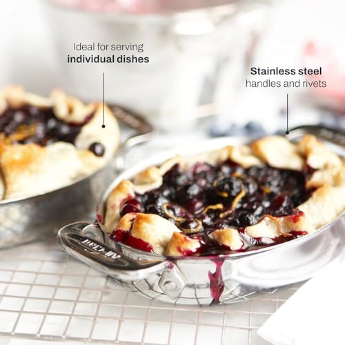 All-Clad Specialty Stainless Steel Oval Bakeware Set 2 Piece Induction Pots and Pans Silver - My Kitchen Products
