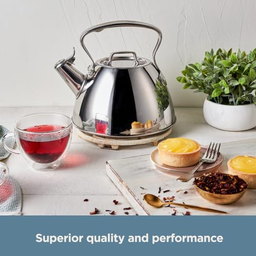 All-Clad Specialty Stainless Steel Tea Kettle 2 Quart Induction Pots and Pans, Cookware Silver - My Kitchen Products