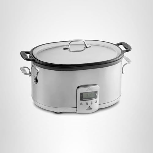 All-Clad Stainless Steel Electric Slow Cooker 7-Quart, Programmable LCD Timer, Aluminum Insert, Slow Cookers, Small Kitchen Appliances, Silver - My Kitchen Products