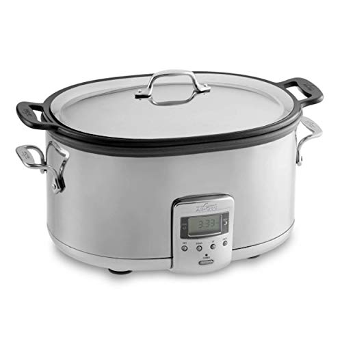 All-Clad Stainless Steel Electric Slow Cooker 7-Quart, Programmable LCD Timer, Aluminum Insert, Slow Cookers, Small Kitchen Appliances, Silver - My Kitchen Products
