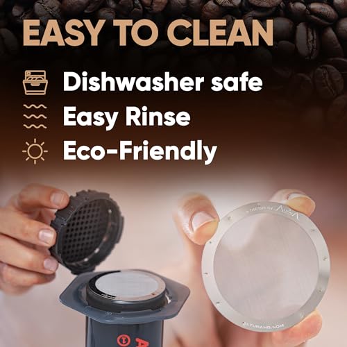 ALTURA The MESH Stainless Steel Filter for AeroPress Coffee Makers – Reusable Metal Filter Replacement for Rich Flavor, Travel, and Eco-Friendly Brewing - My Kitchen Products