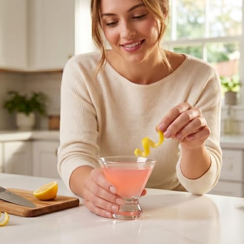 Amazing Abby - Olivia - 10-Ounce Plastic Stemless Martini Glasses (Set of 6), Reusable Cocktail Glasses, BPA-Free, Shatter-Proof, Dishwasher-Safe, Perfect for Poolside, Outdoors, Camping, and More - My Kitchen Products