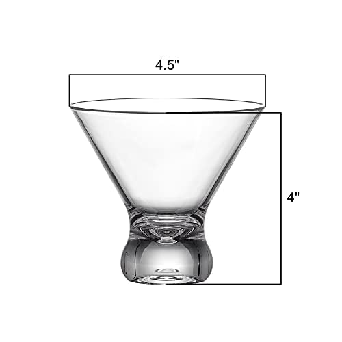 Amazing Abby - Olivia - 10-Ounce Plastic Stemless Martini Glasses (Set of 6), Reusable Cocktail Glasses, BPA-Free, Shatter-Proof, Dishwasher-Safe, Perfect for Poolside, Outdoors, Camping, and More - My Kitchen Products