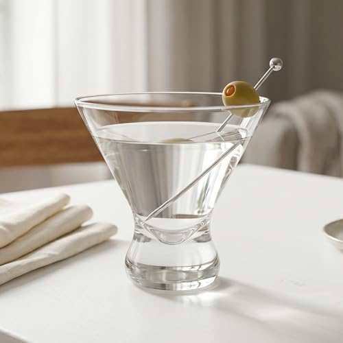Amazing Abby - Olivia - 10-Ounce Plastic Stemless Martini Glasses (Set of 6), Reusable Cocktail Glasses, BPA-Free, Shatter-Proof, Dishwasher-Safe, Perfect for Poolside, Outdoors, Camping, and More - My Kitchen Products