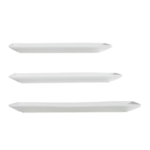 Amazon Basics 3-Piece Porcelain Serving Platters, Oven Safe, for Entertaining, Appetizer, Dinner, Dessert, 12.75 inch, 11 inch, 10 inch, White - My Kitchen Products