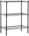 Amazon Basics 3-Shelf Adjustable Heavy Duty Steel Wire Rack Storage Shelving Organizer with Storage Space, Versatility and Ease of Use for Kitchen, Garage, 23.2" L x 13.4" W x 30" H, Black - My Kitchen Products