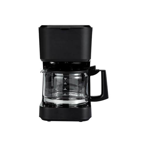 Amazon Basics 5 Cup Drip Coffee Maker with Glass Coffee Pot (0.8 Qt), Auto Shut-off, Auto Pause, Removable Filter Basket, Matte Black - My Kitchen Products