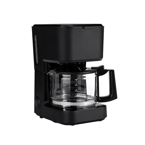 Amazon Basics 5 Cup Drip Coffee Maker with Glass Coffee Pot (0.8 Qt), Auto Shut-off, Auto Pause, Removable Filter Basket, Matte Black - My Kitchen Products